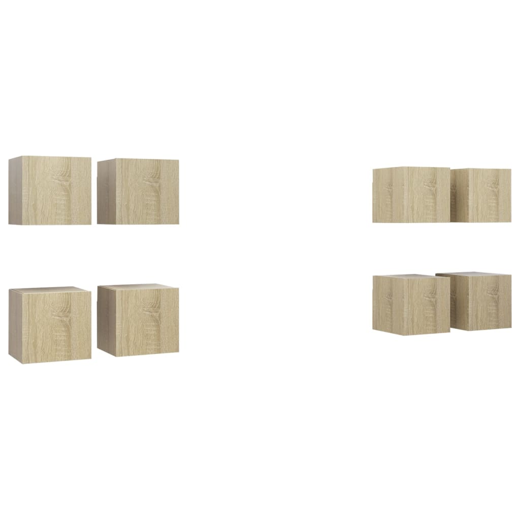 Meubles TV muraux 8 pcs Chêne sonoma 30,5x30x30 cm - XIOS