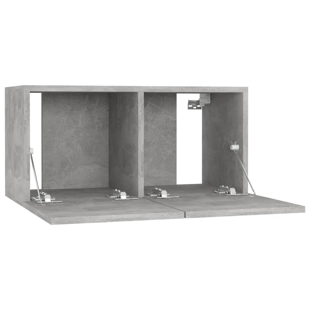 Meubles TV 4 pcs Gris béton 60x30x30 cm Bois d'ingénierie - XIOS