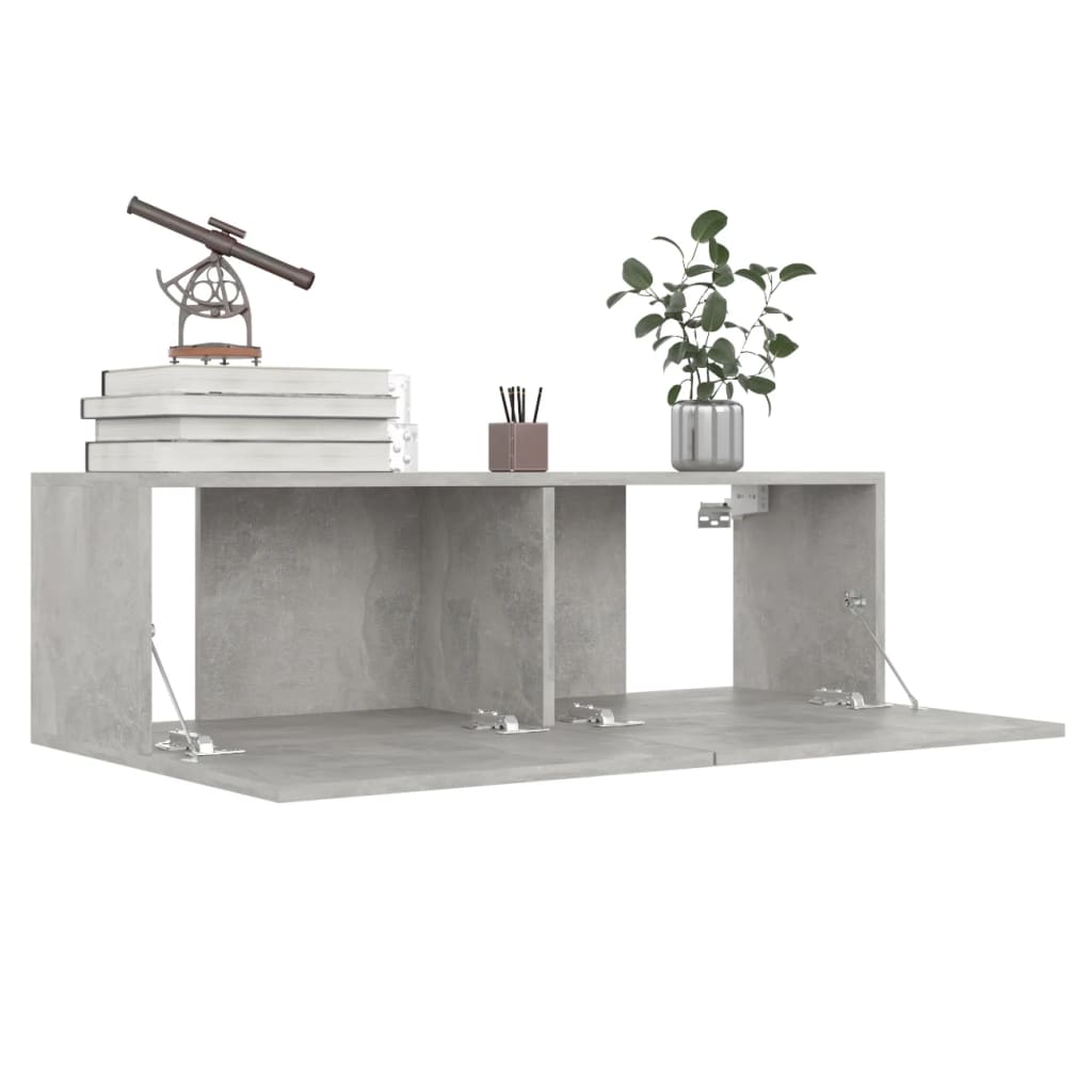 Meubles TV 4 pcs Gris béton 100x30x30 cm Bois d'ingénierie - XIOS