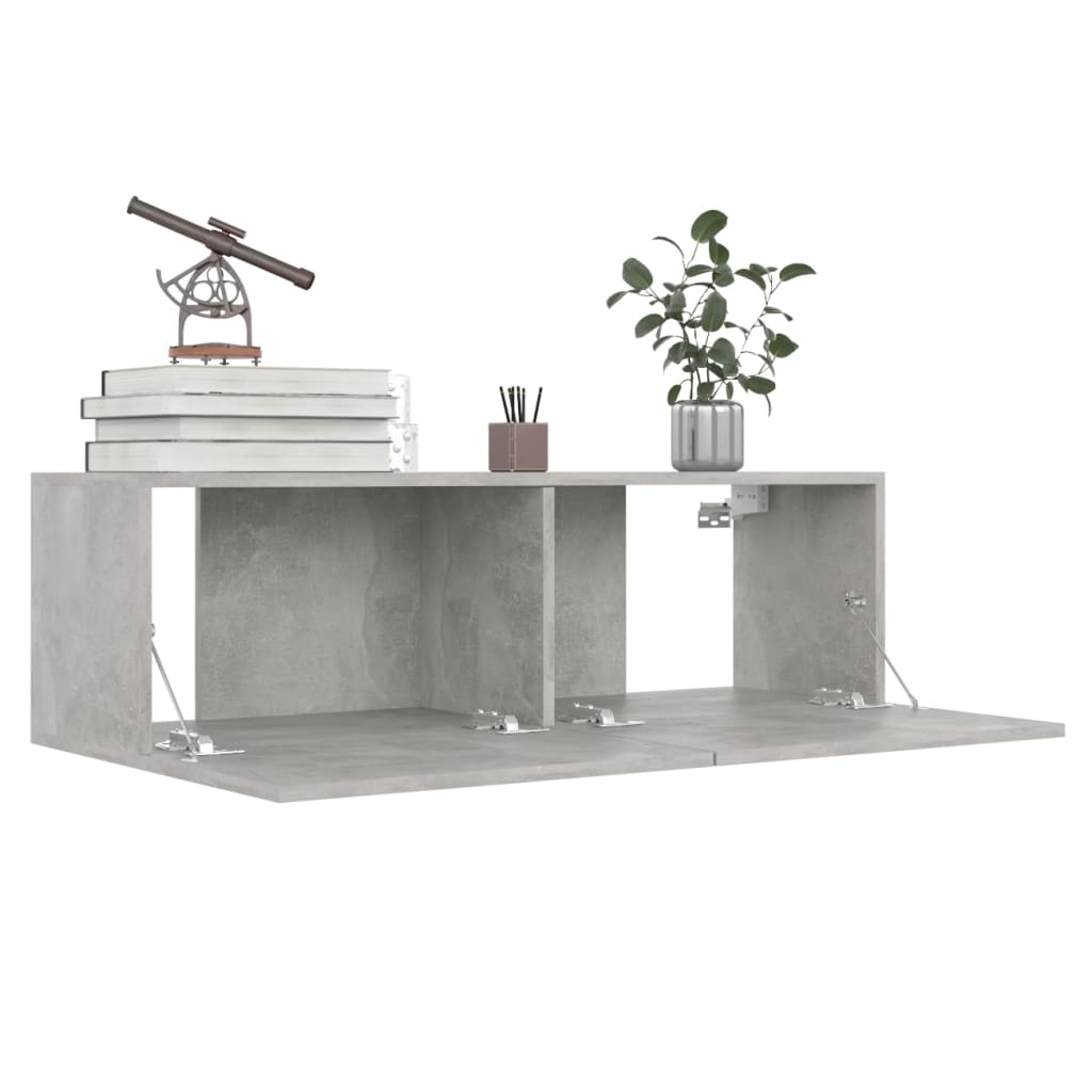 Ensemble de meubles TV 8 pcs Gris béton Bois d'ingénierie - XIOS