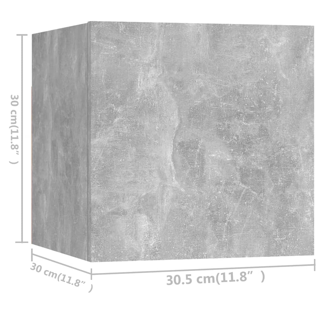 Ensemble de meubles TV 8 pcs Gris béton Bois d'ingénierie - XIOS