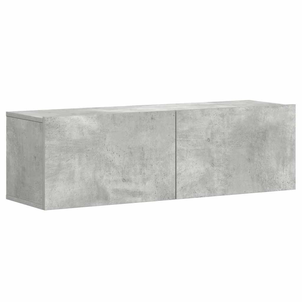Ensemble de meubles TV 3 pcs Gris béton Bois d'ingénierie - XIOS