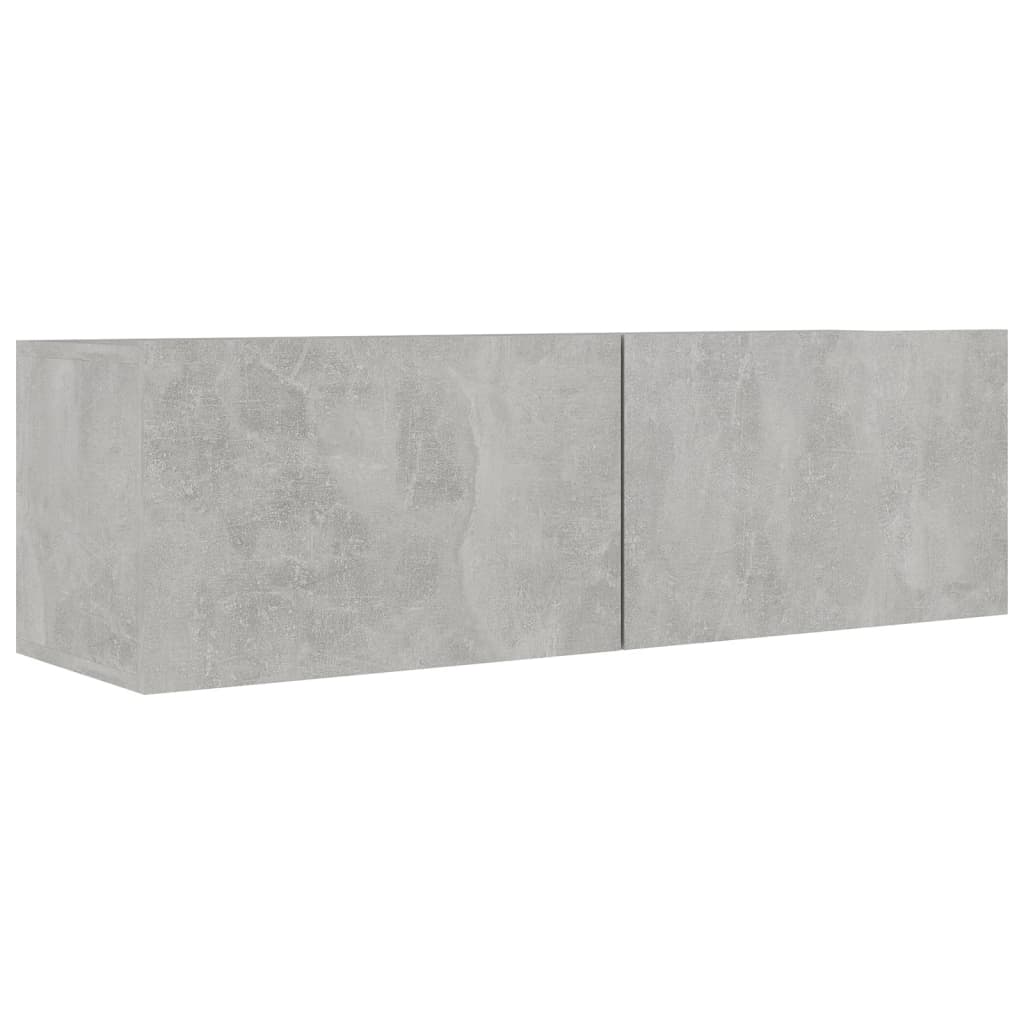 Ensemble de meubles TV 3 pcs Gris béton Bois d'ingénierie - XIOS