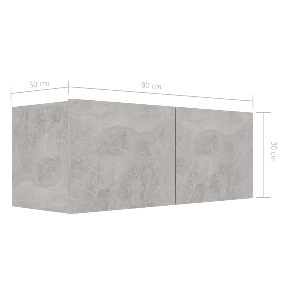 Ensemble de meubles TV 8 pcs Gris béton Bois d'ingénierie - XIOS