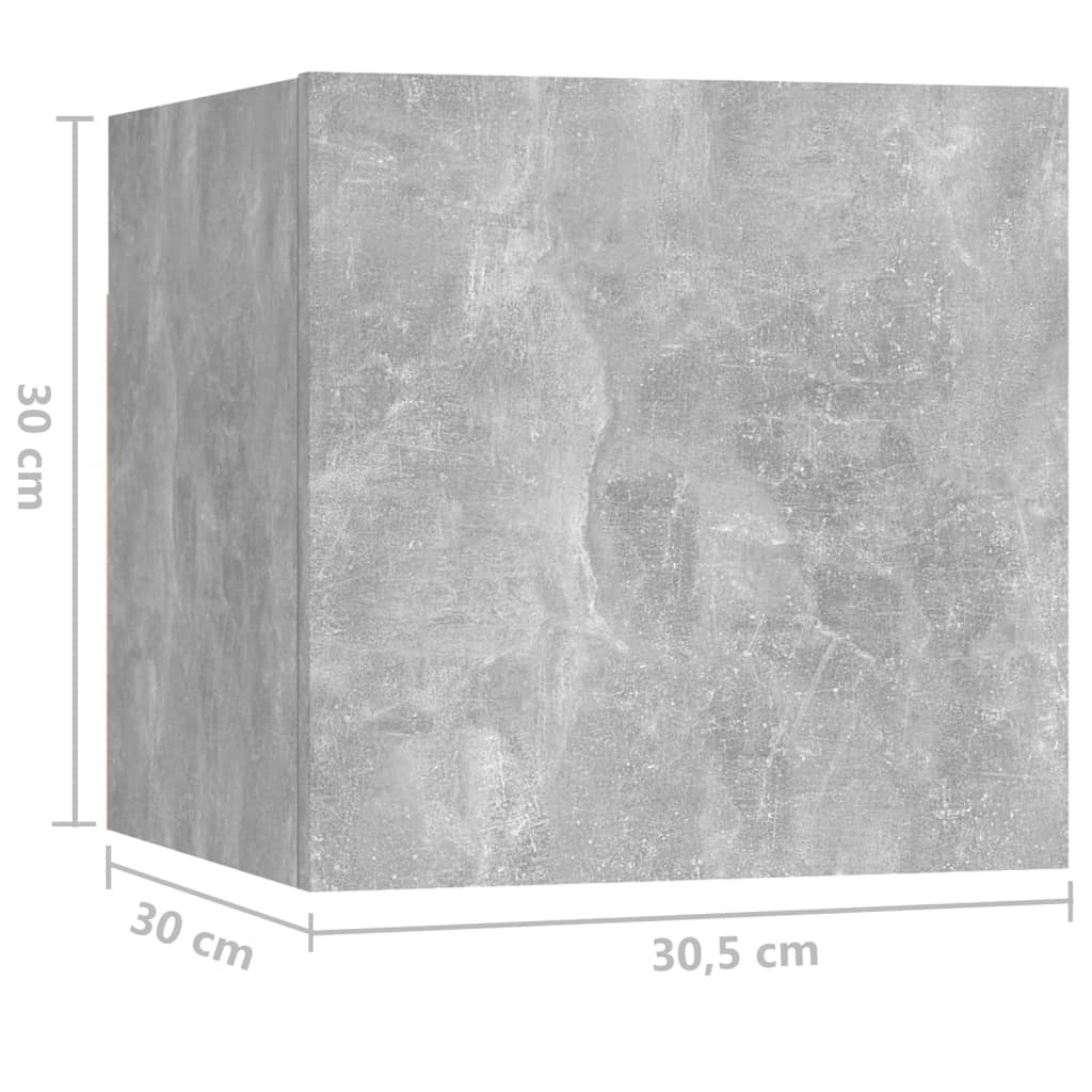 Ensemble de meubles TV 5 pcs Gris béton Bois d'ingénierie - XIOS