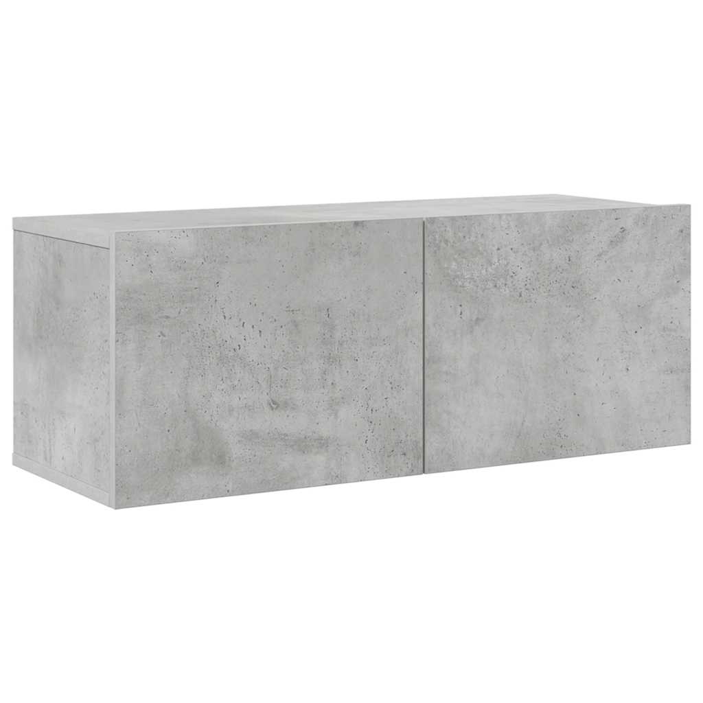 Ensemble de meuble TV 6 pcs Gris béton Bois d'ingénierie - XIOS