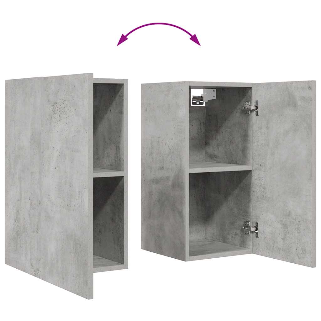 Ensemble de meuble TV 6 pcs Gris béton Bois d'ingénierie - XIOS