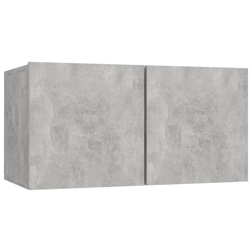 Ensemble de meubles TV 2 pcs Gris béton Bois d'ingénierie - XIOS