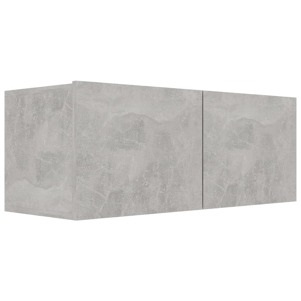 Ensemble de meuble TV 7 pcs Gris béton Bois d'ingénierie - XIOS