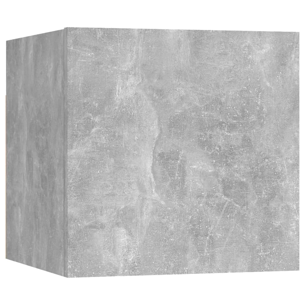 Ensemble de meuble TV 7 pcs Gris béton Bois d'ingénierie - XIOS