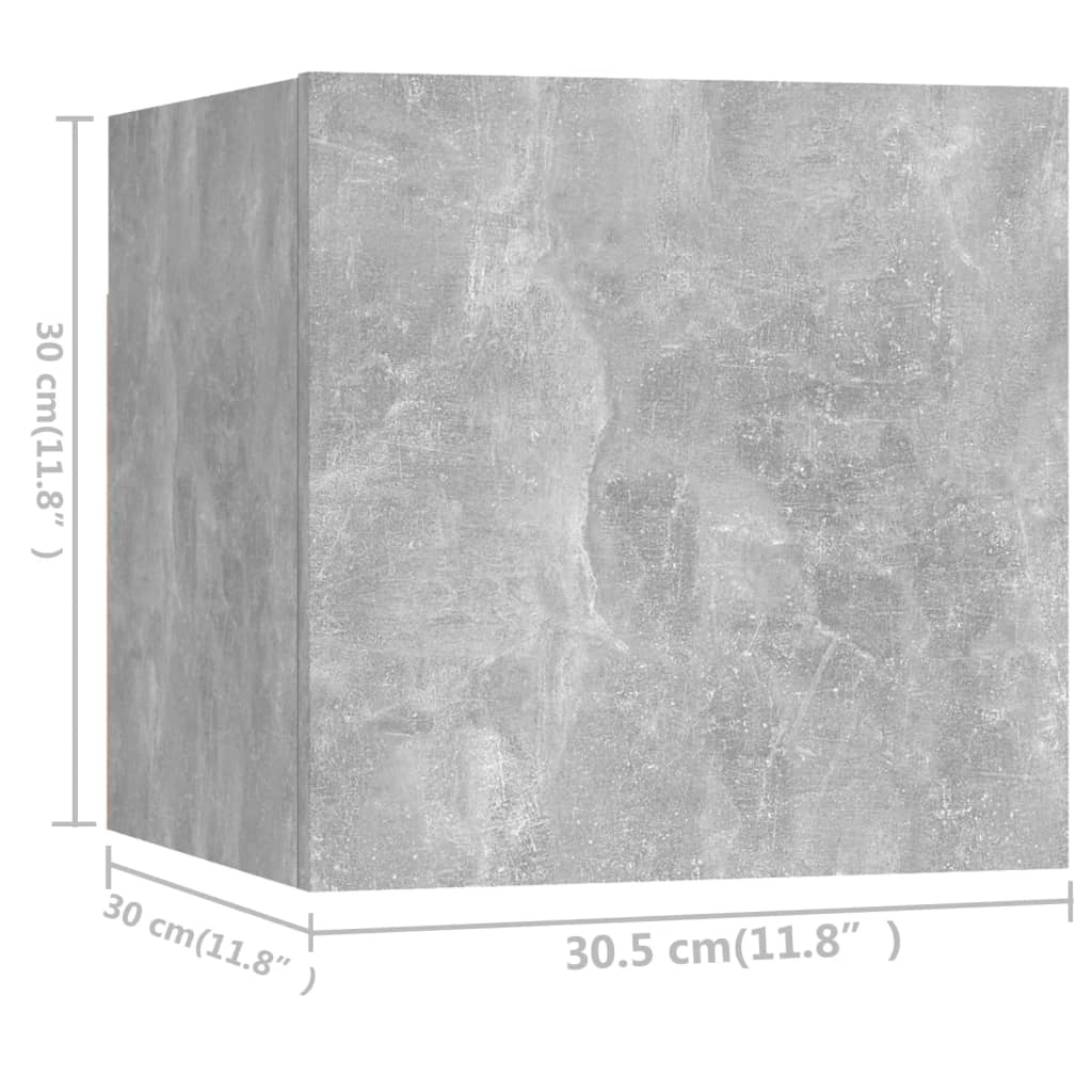 Ensemble de meuble TV 7 pcs Gris béton Bois d'ingénierie - XIOS