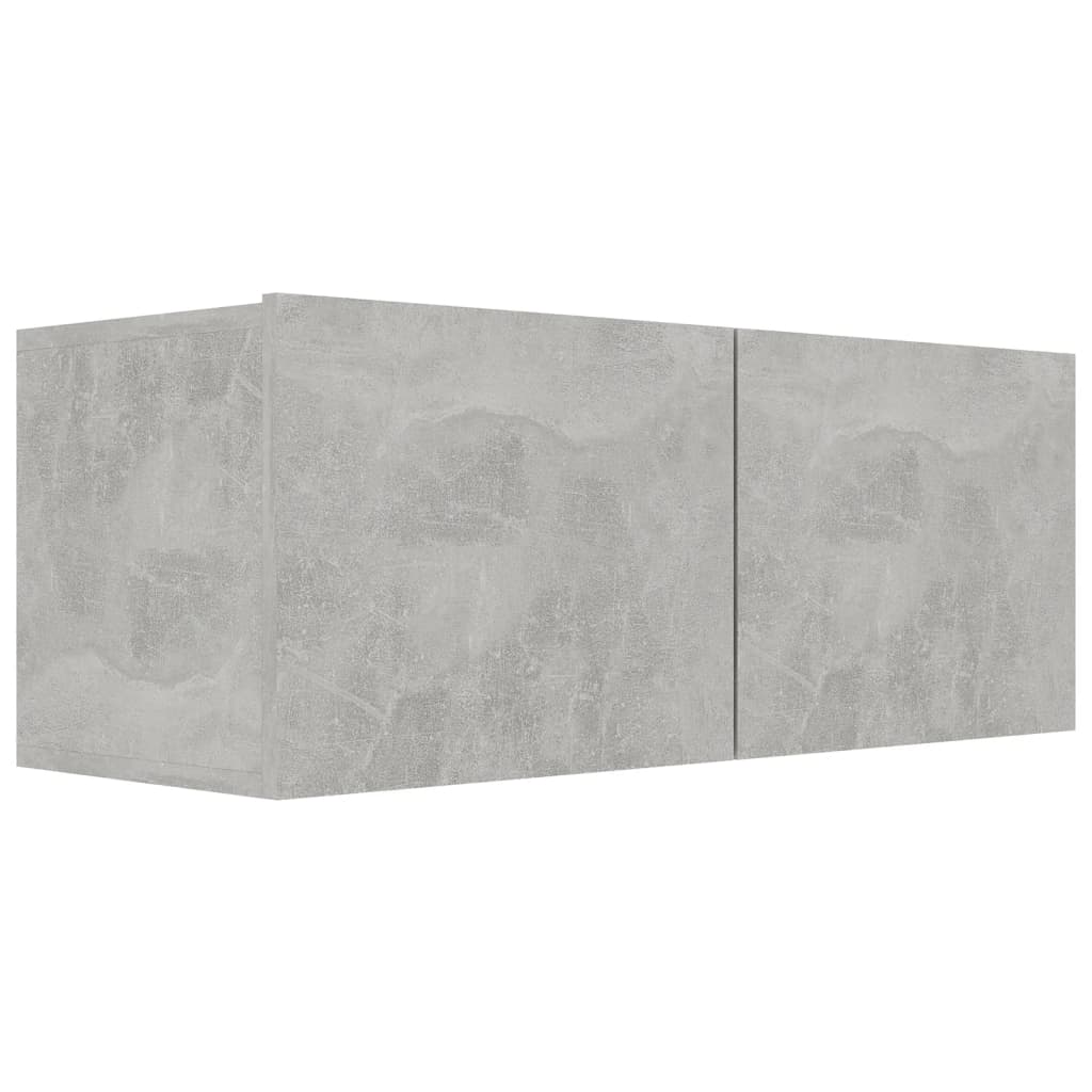 Ensemble de meubles TV 4 pcs Gris béton Bois d'ingénierie - XIOS