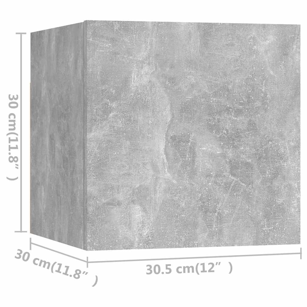 Ensemble de meubles TV 6 pcs Gris béton Bois d'ingénierie