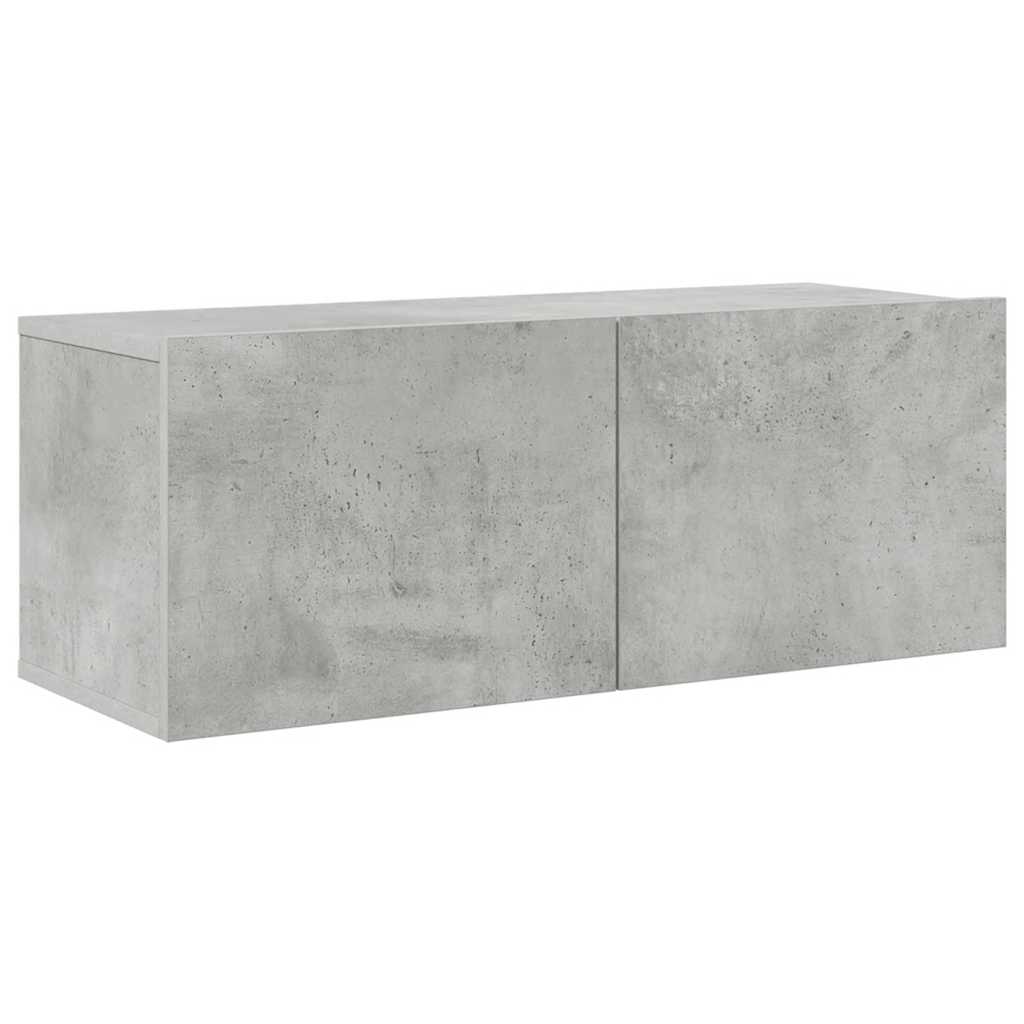 Ensemble de meubles TV 8 pcs Gris béton Bois d'ingénierie - XIOS