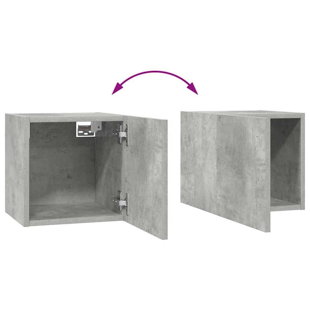 Ensemble de meubles TV 8 pcs Gris béton Bois d'ingénierie - XIOS