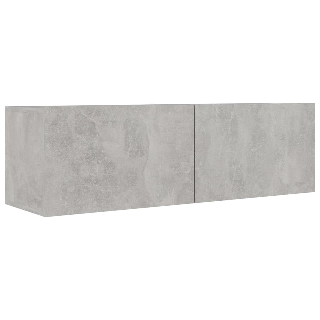 Ensemble de meuble TV 4 pcs Gris béton Bois d'ingénierie - XIOS