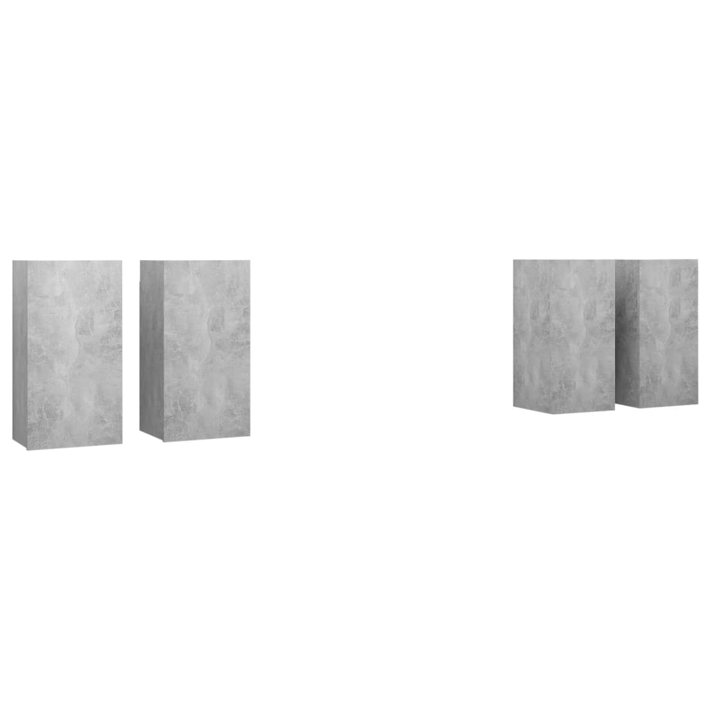 Meubles TV 4 pcs Gris béton 30,5x30x60 cm Bois d'ingénierie - XIOS