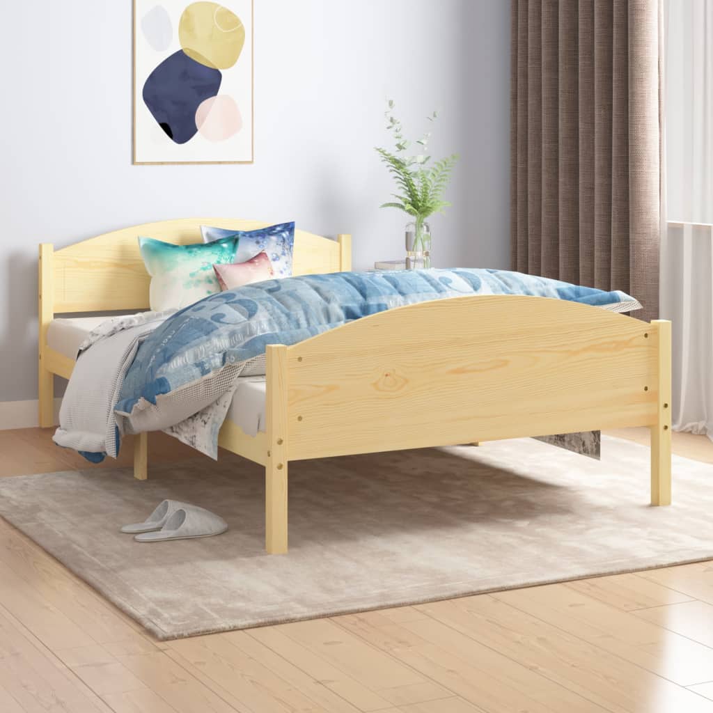 Cadre de lit sans matelas bois de pin massif 120x200 cm - XIOS