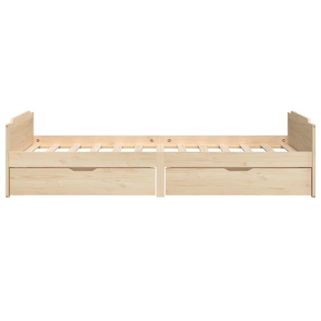 Cadre de lit sans matelas bois de pin massif 90x200 cm - XIOS