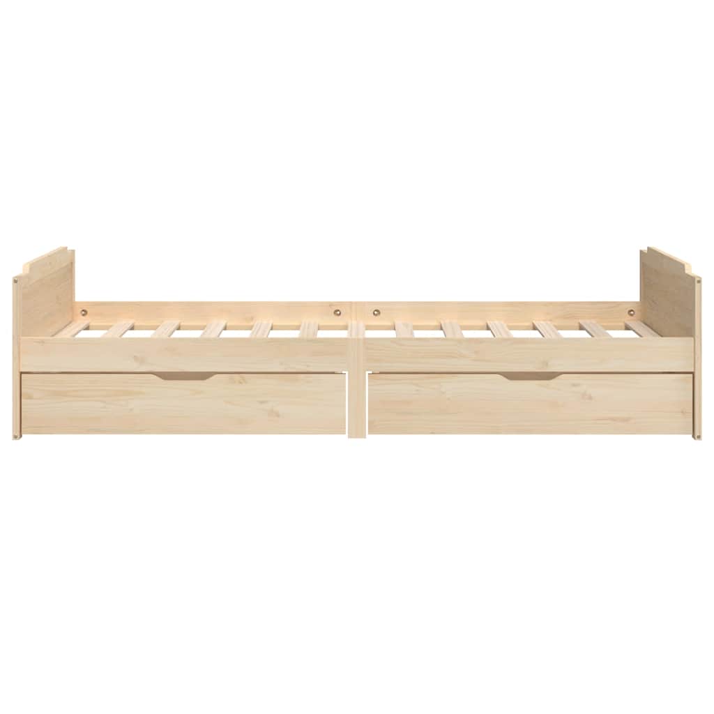 Cadre de lit sans matelas bois de pin massif 90x200 cm - XIOS