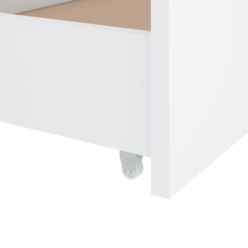 Cadre de lit sans matelas blanc bois de pin massif 90x200 cm - XIOS