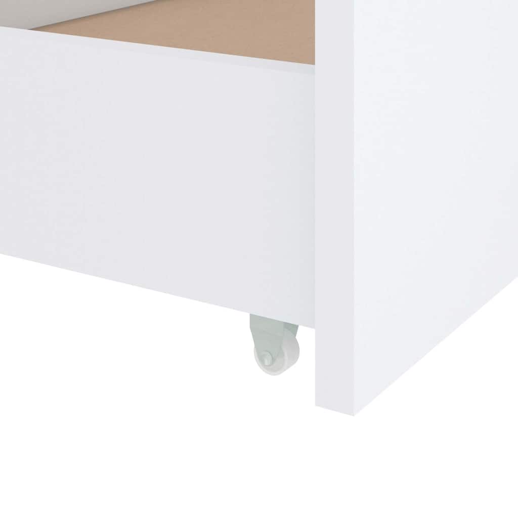 Cadre de lit sans matelas blanc bois de pin massif 90x200 cm