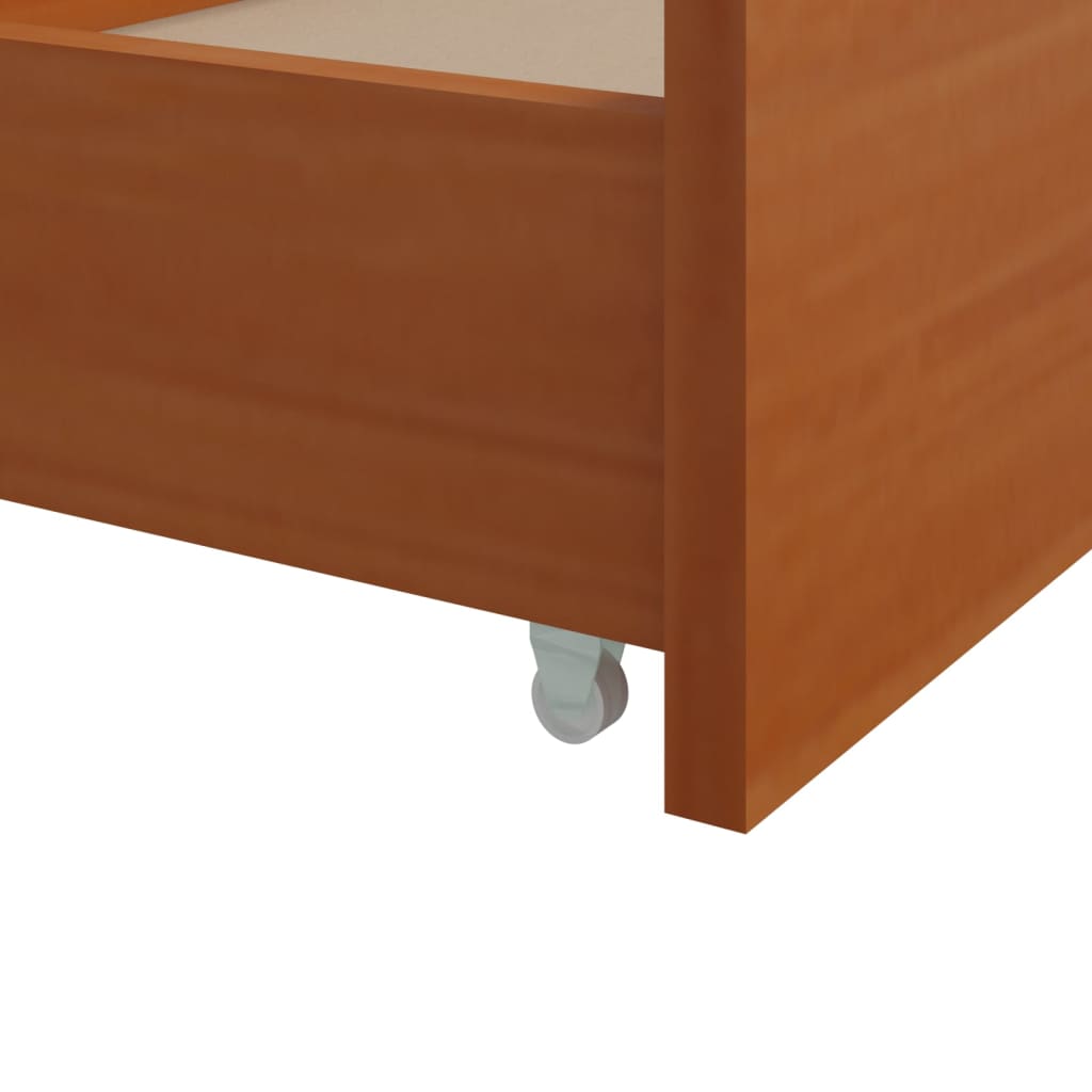 Cadre de lit sans matelas Marron miel Bois pin massif 90x200 cm - XIOS