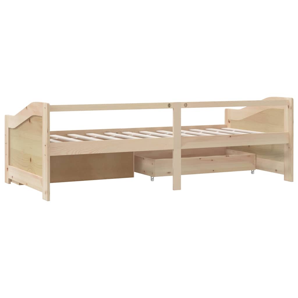 Lit de repos 3 places sans matelas Bois de pin massif 90x200 cm