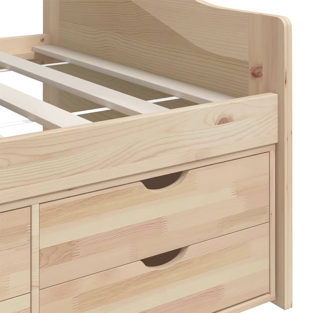 Lit de repos 3 places sans matelas Bois de pin massif 90x200 cm - XIOS