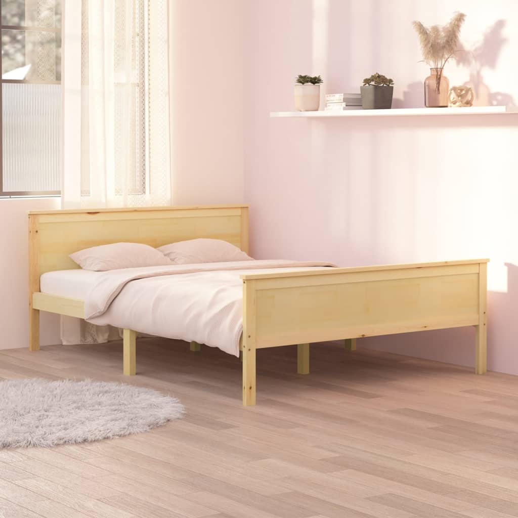 Cadre de lit sans matelas bois de pin massif 120x200 cm - XIOS