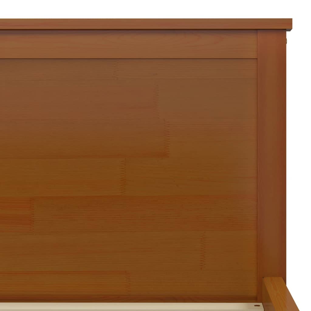 Cadre de lit sans matelas marron miel pin massif 120x200 cm - XIOS
