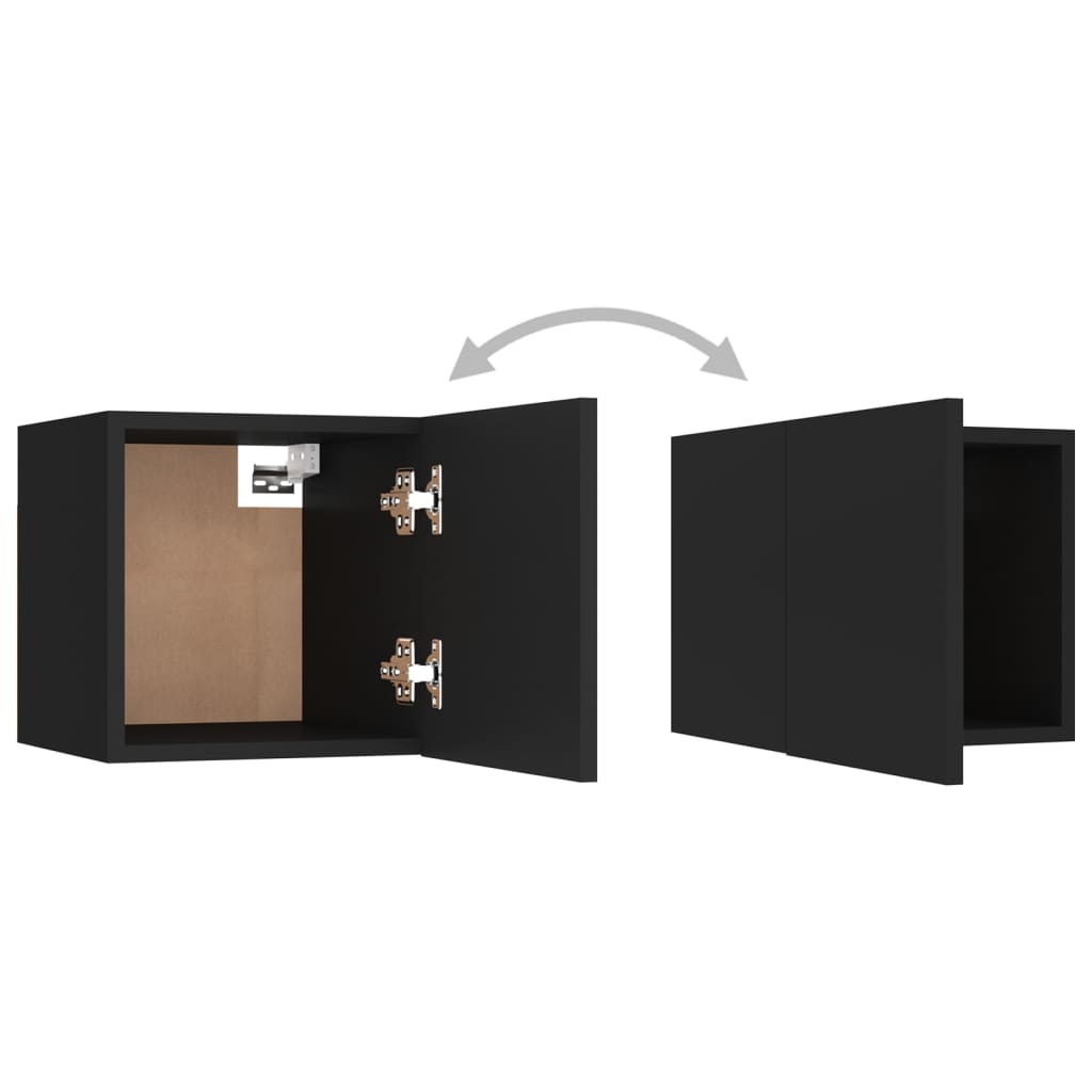 Tables de chevet 2 pcs Noir 30,5x30x30 cm Bois d'ingénierie - XIOS