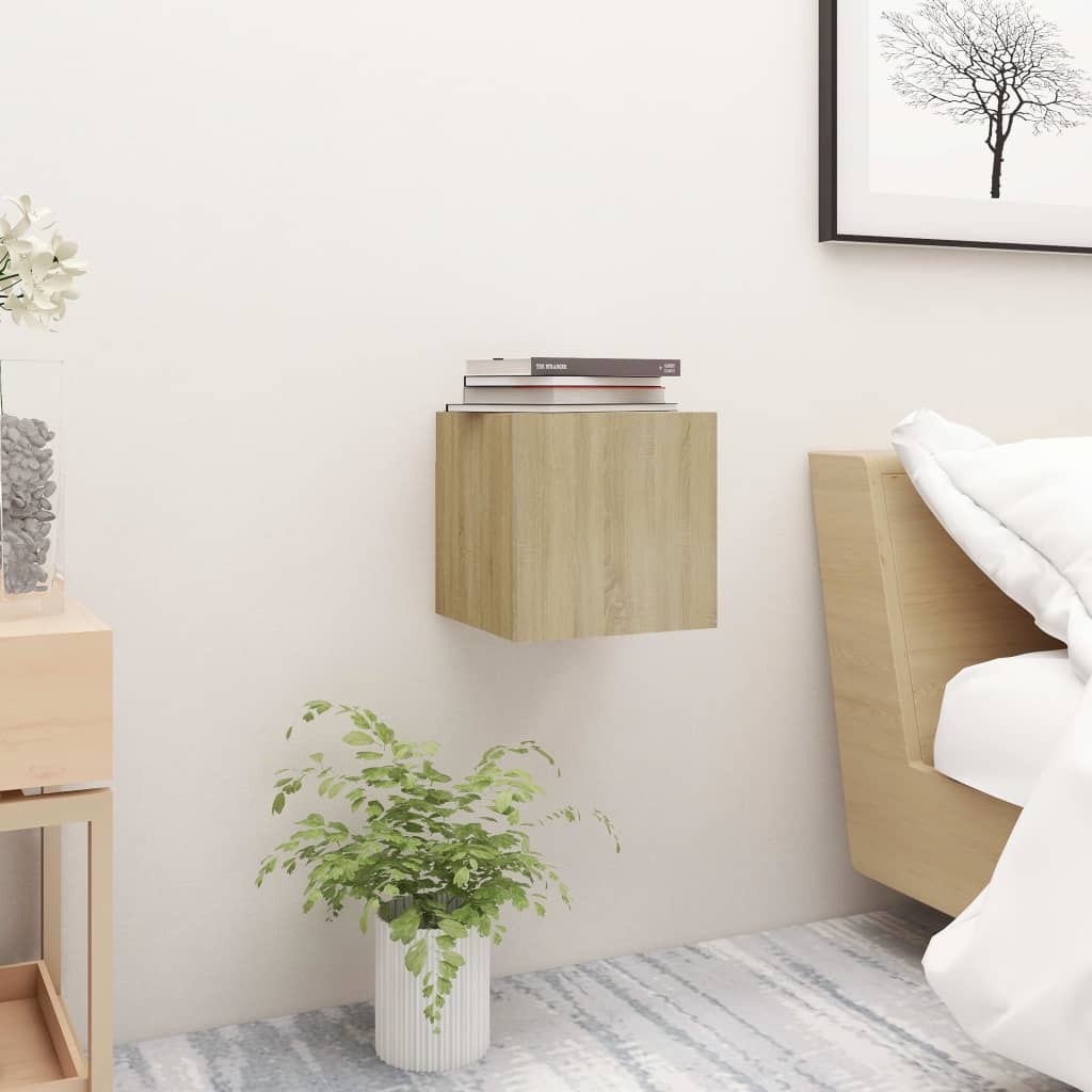 Tables de chevet 2pcs Chêne sonoma 30,5x30x30cm Bois ingénierie - XIOS