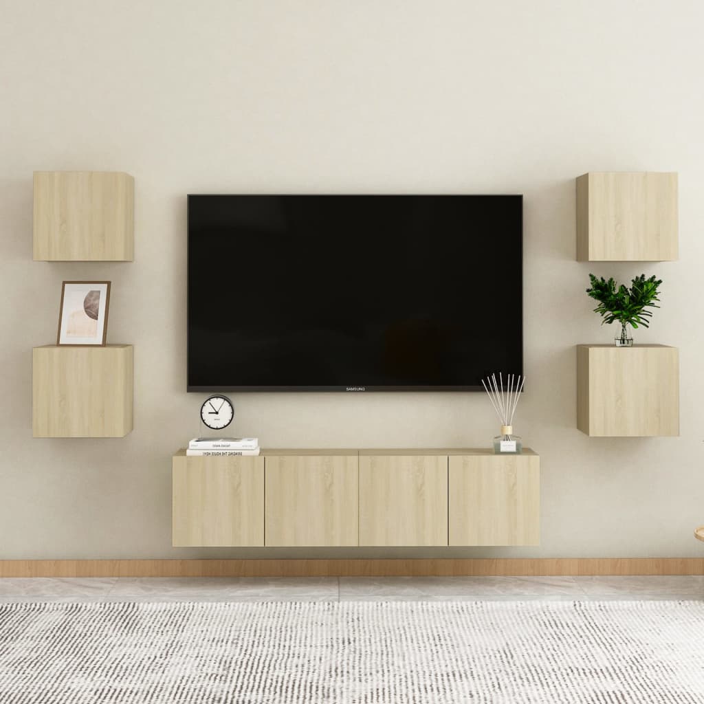 Tables de chevet 2pcs Chêne sonoma 30,5x30x30cm Bois ingénierie - XIOS