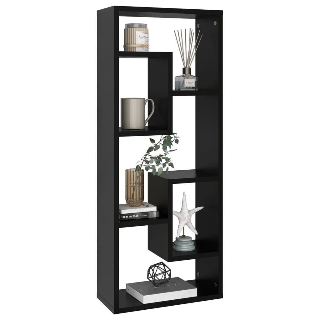 Étagère murale Noir 36x16x90 cm Bois d'ingénierie - XIOS