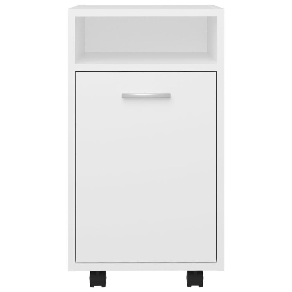 Armoire latérale avec roues Blanc 33x38x60 cm Bois d’ingénierie - XIOS