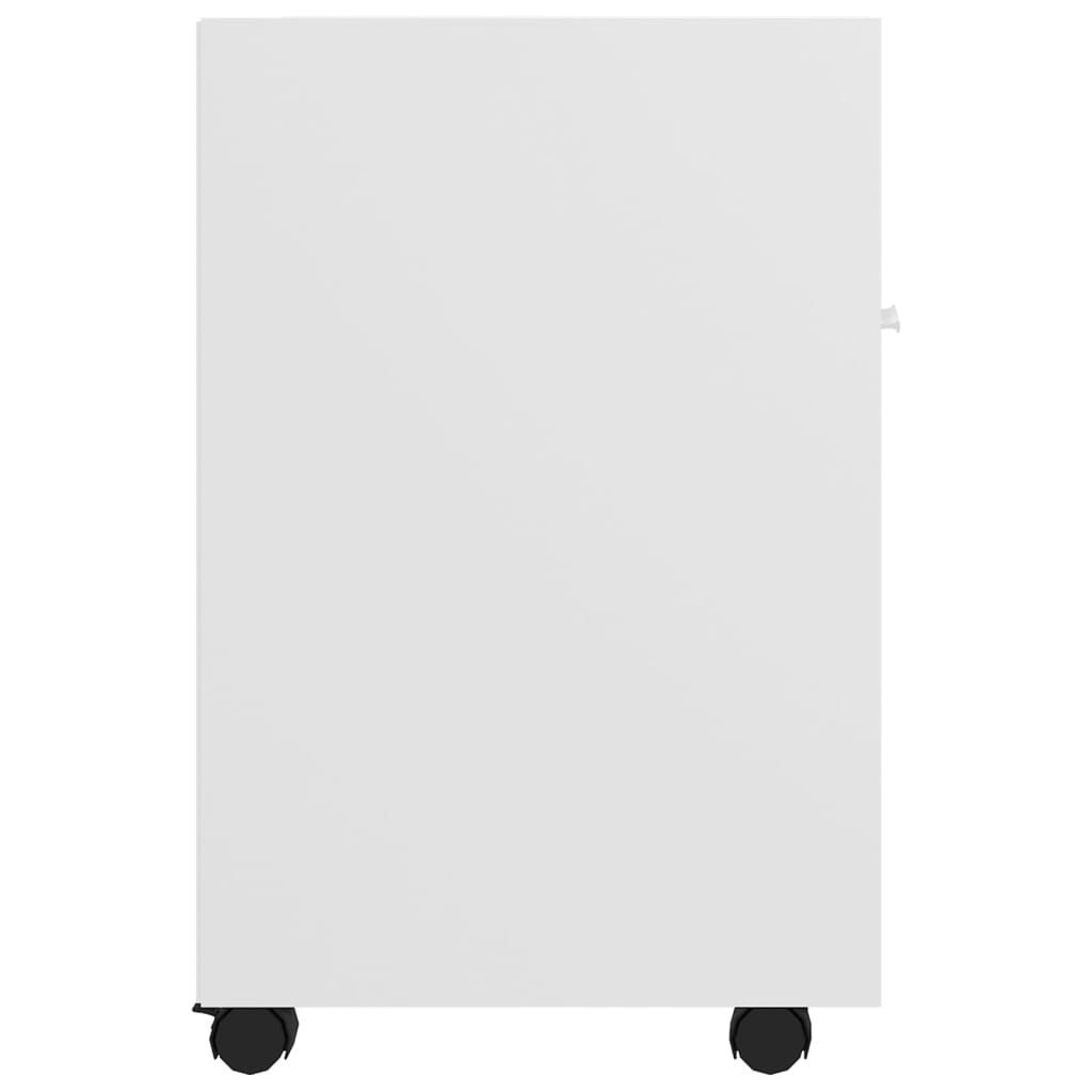 Armoire latérale avec roues Blanc 33x38x60 cm Bois d’ingénierie - XIOS