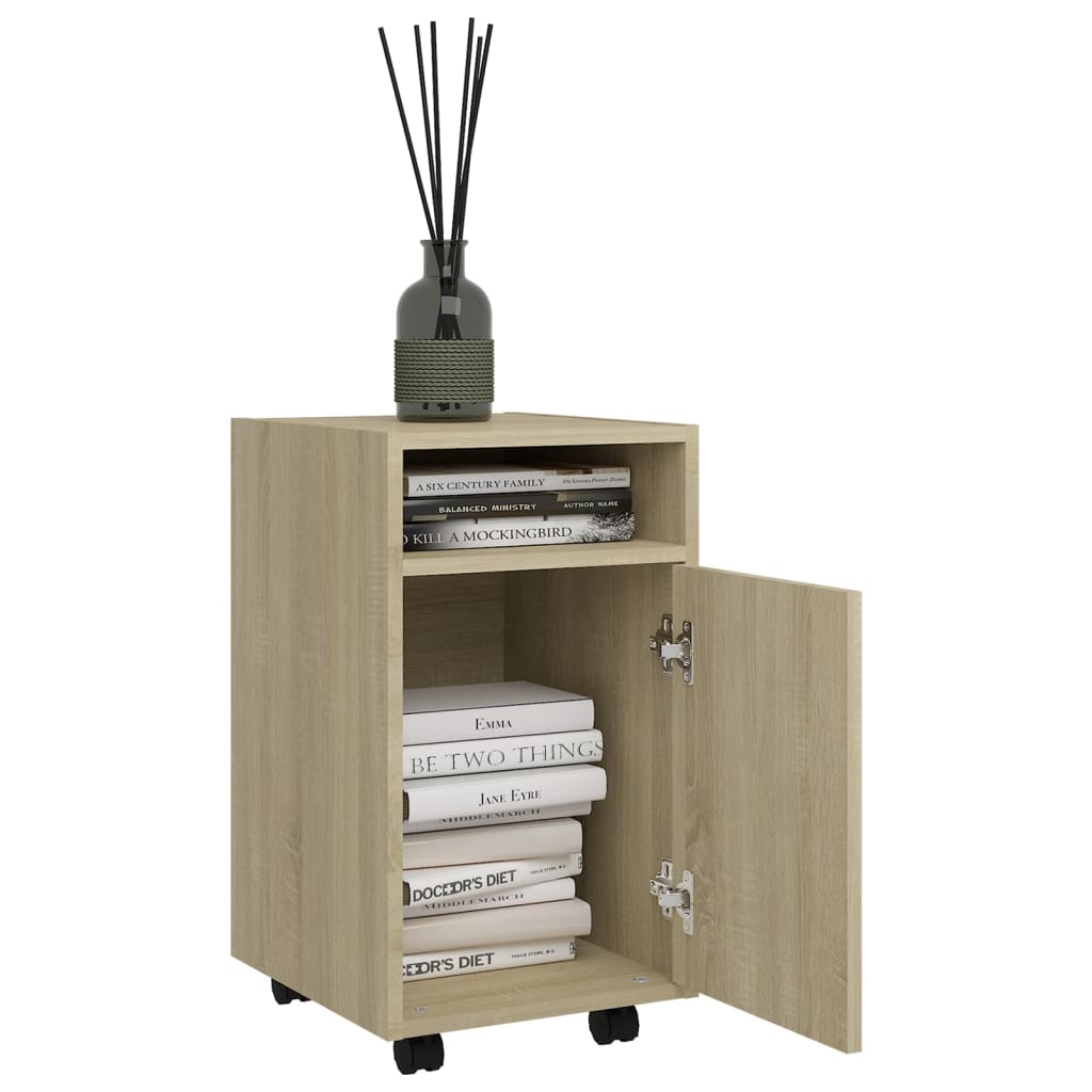 Armoire latérale avec roues Chêne Sonoma Bois d'ingénierie - XIOS