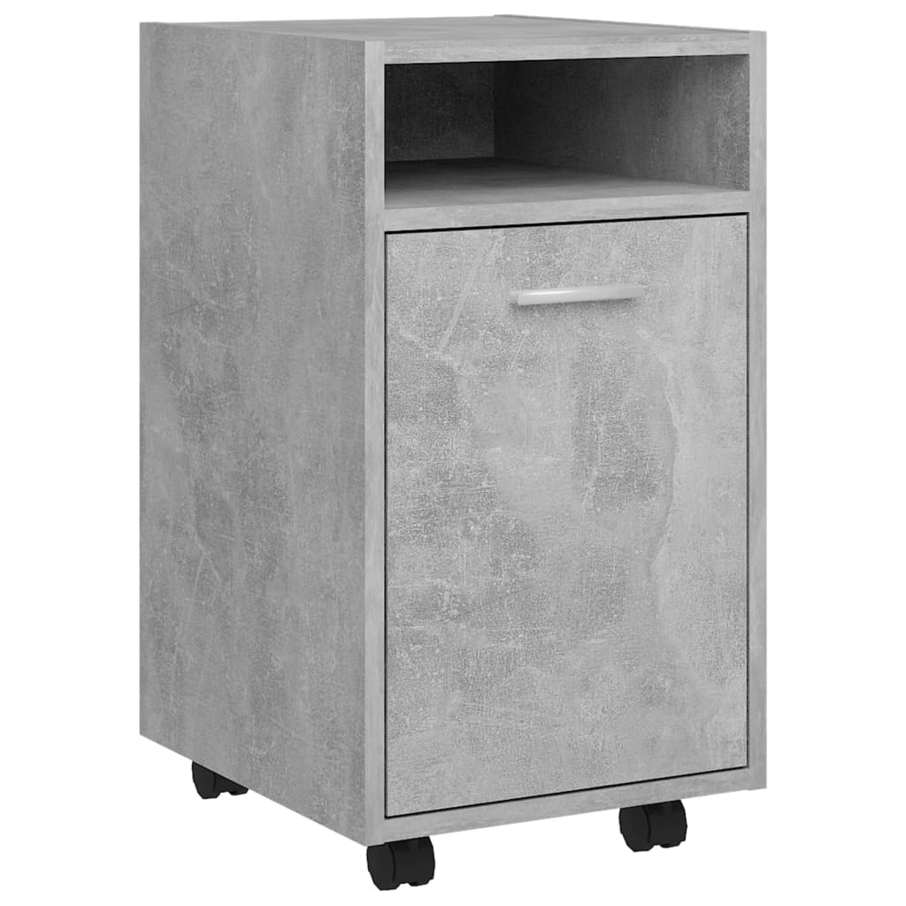 Armoire latérale et roues Gris béton 33x38x60cm Bois ingénierie - XIOS