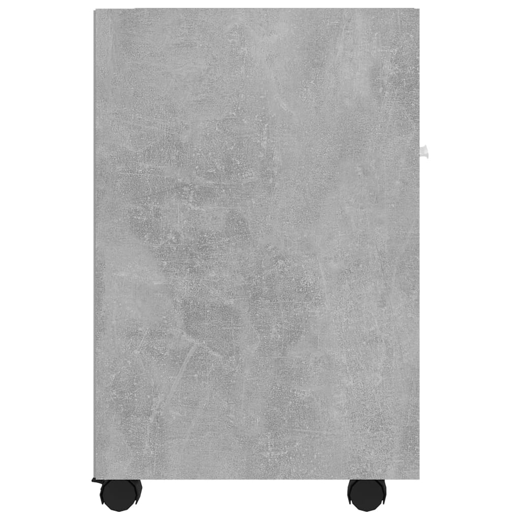Armoire latérale et roues Gris béton 33x38x60cm Bois ingénierie - XIOS