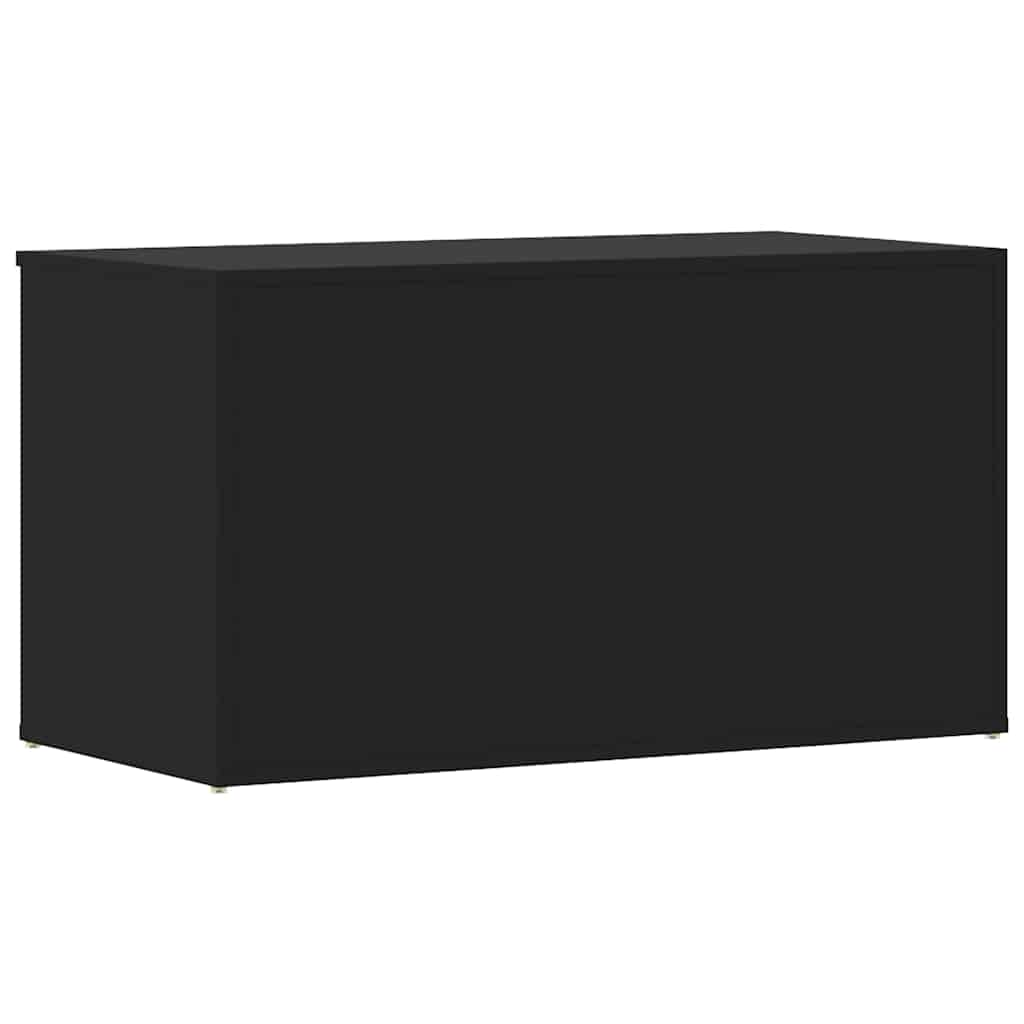 Coffre de rangement Noir 84x42x46 cm Bois d'ingénierie - XIOS