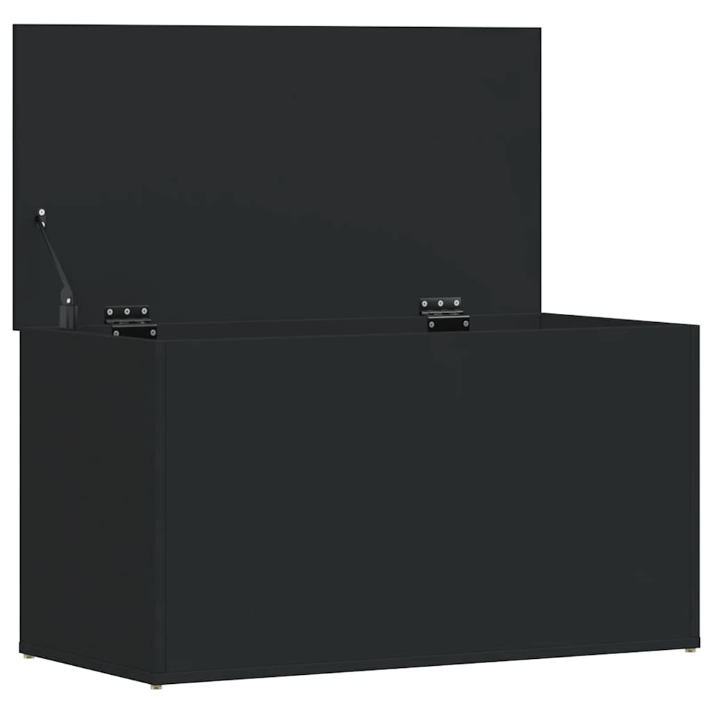 Coffre de rangement Noir 84x42x46 cm Bois d'ingénierie - XIOS