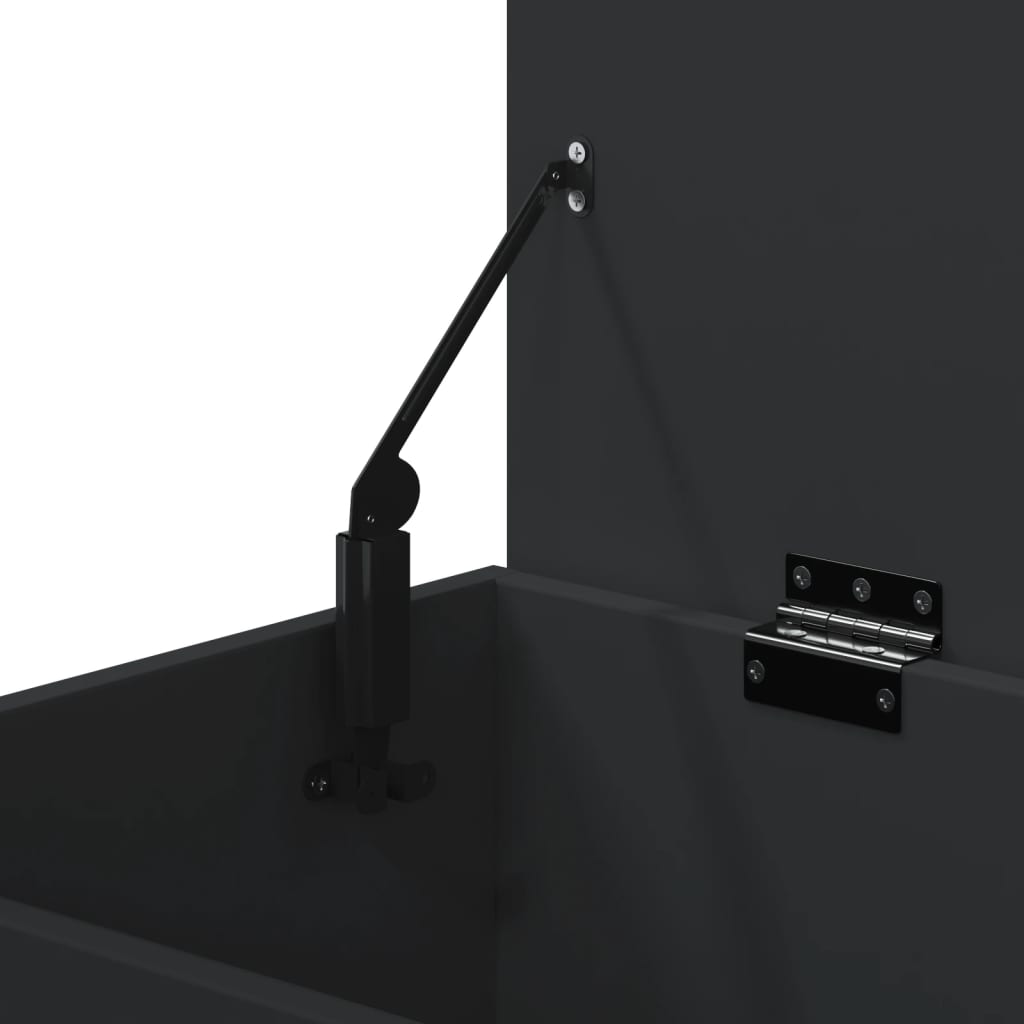 Coffre de rangement Noir 84x42x46 cm Bois d'ingénierie - XIOS