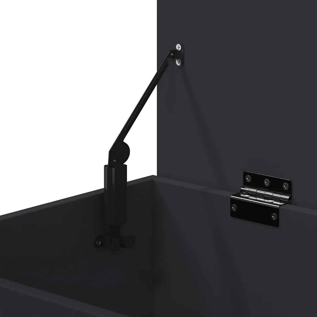 Coffre de rangement Noir 84x42x46 cm Bois d'ingénierie - XIOS