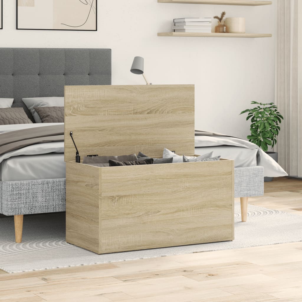 Coffre de rangement Chêne sonoma 84x42x46 cm Bois d'ingénierie - XIOS