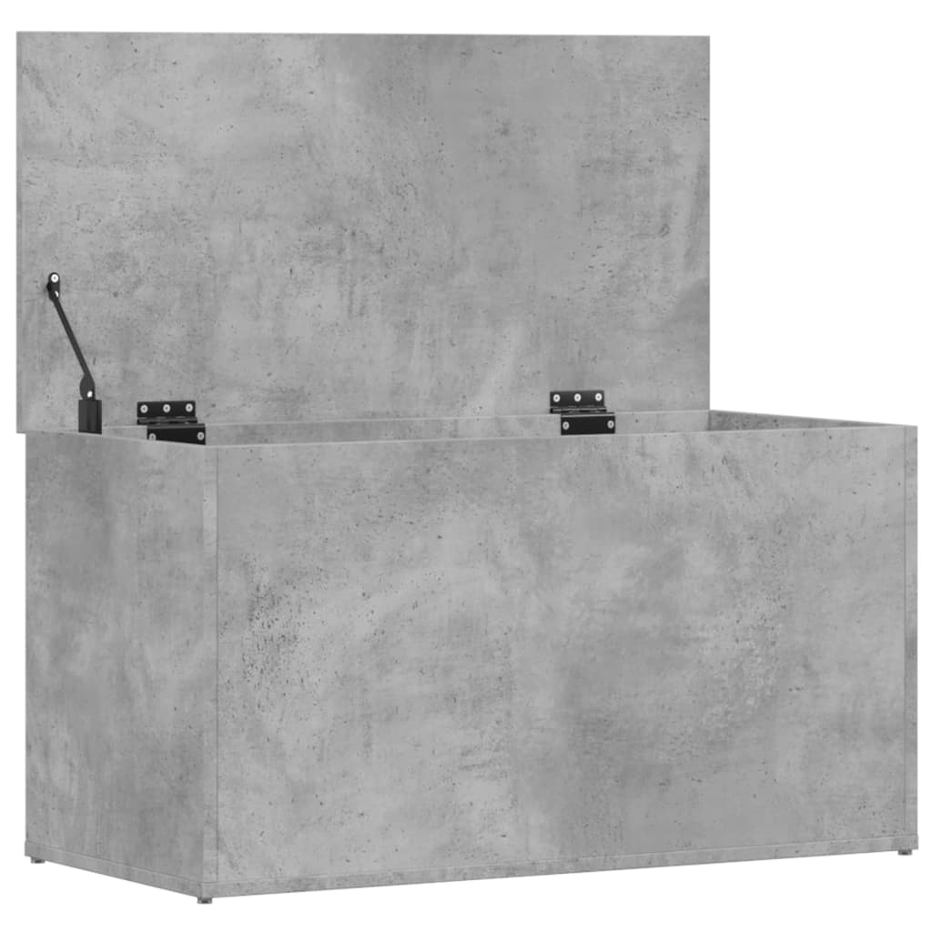 Coffre de rangement Gris béton 84x42x46 cm Bois d'ingénierie - XIOS