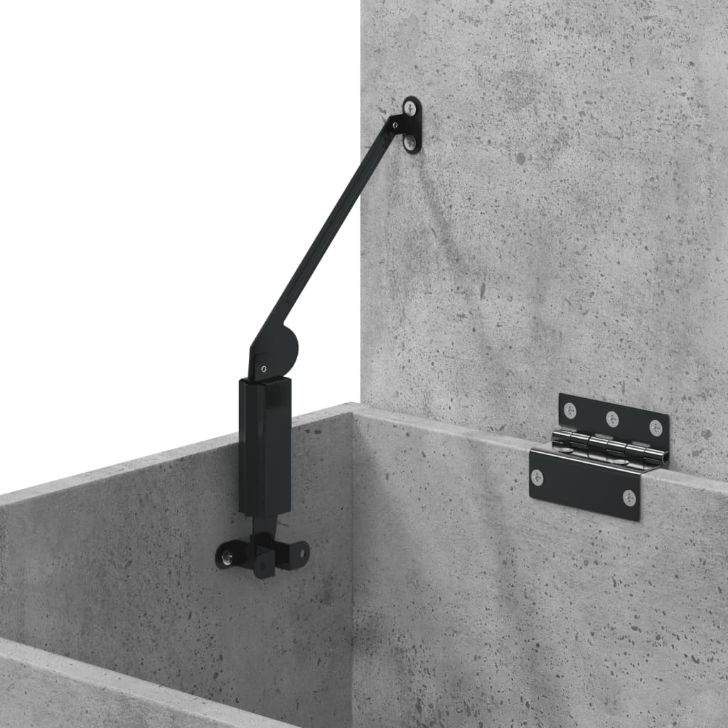 Coffre de rangement Gris béton 84x42x46 cm Bois d'ingénierie - XIOS