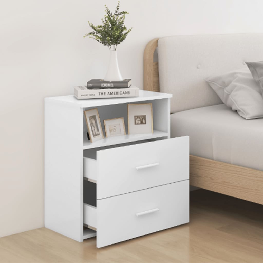 Tables de chevet 2 pcs Blanc 50x32x60 cm - XIOS