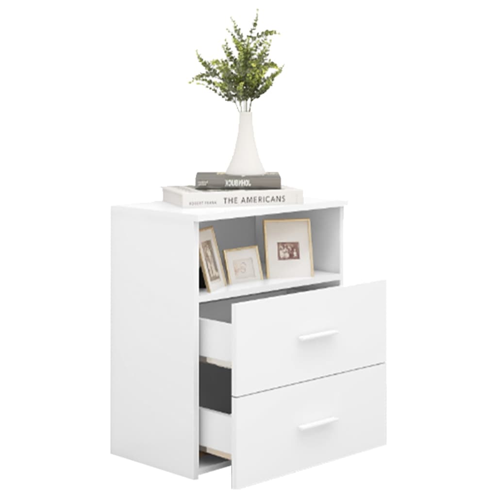 Tables de chevet 2 pcs Blanc 50x32x60 cm - XIOS