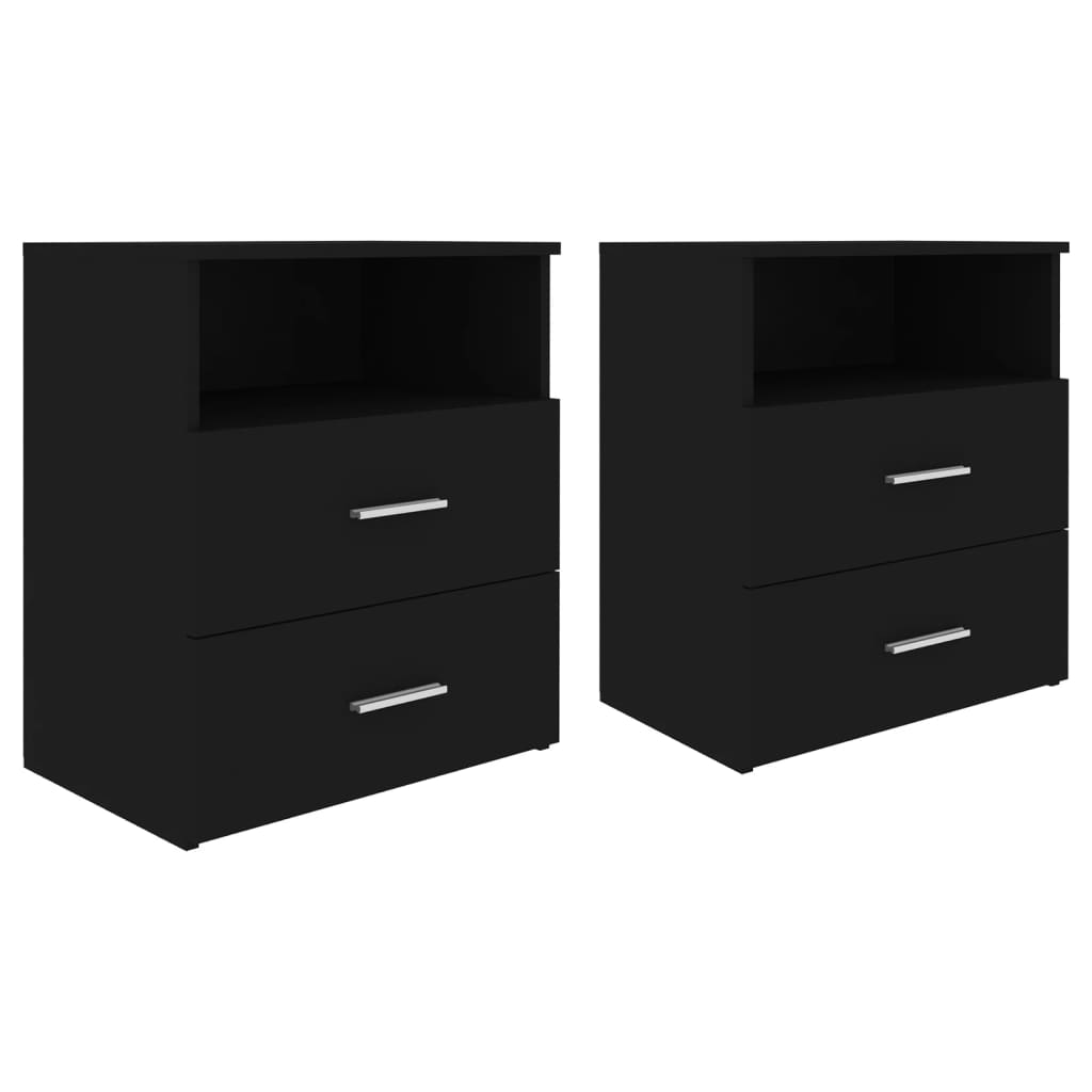 Tables de chevet 2 pcs Noir 50x32x60 cm - XIOS